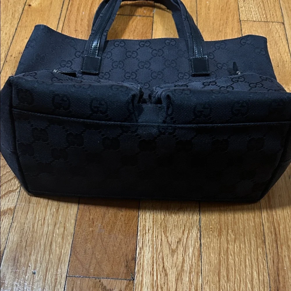 Gucci Black Monogram Tote Bag - Picture 5 of 8